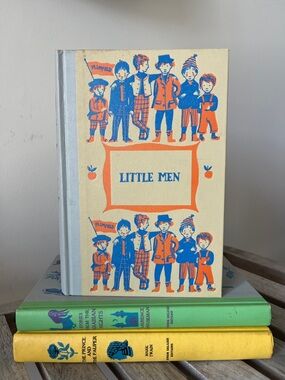 Vintage Little Men Book Junior Deluxe Illustrated Alcott